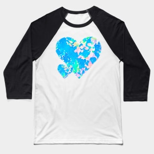 Double heart print Baseball T-Shirt